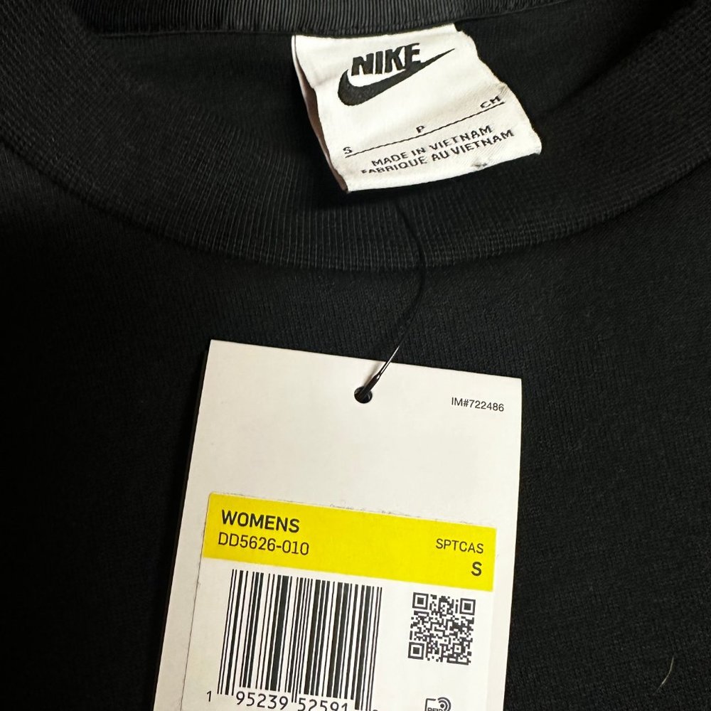 Nike Womens Black Sportswear Tech Fleece Long Sleeve Pullover Dress Size Small - Picture 3 of 3